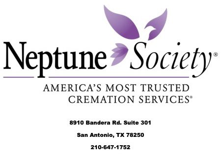 A logo for the neptune society of san antonio.